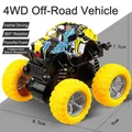 Friction powered 4WD monster truck toy with yellow graffiti design and big tires - Yellow Graffiti (Bagged)