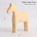 Beige modern minimalist horse ornament, Nordic style home decor accessory, 23cm height - Minimalist Horse - Beige Large
