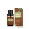 10ml Pure Cinnamon Essential Oil in amber glass bottle with organic plant packaging - Cinnamon Oil