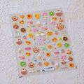 Autocollants 3D pour ongles avec motifs de biscuits, beignets et arcs-en-ciel colorés - Style Relief Biscuits Colorés (TS-3775)