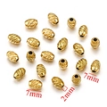 7mm gold stainless steel diamond-cut wheel beads for DIY jewelry making and bracelets - Oval Beads-Gold / 5x7x2mm