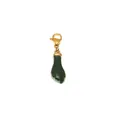 DIY charm pendant with dark green enamel finish and golden stainless steel lobster clasp - D189-4 Gold Figa Hand Enamel Pendant