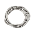 Macro shot of flexible silver snake chain with tight links in a coiled circular layout - Standard - All Steel Color
