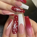 JP1905-Red White Nude Snowflake