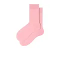 Zartrosa mittellange Baumwollsocken mit elastischen Rippbündchen und feiner Textur - Kardamom-Kirschrosa