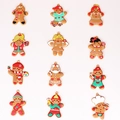 Set of 12 creative PVC gingerbread man ornaments in various professional themed outfits - Cross-border Best Seller A