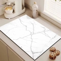 Tappetino da cucina assorbente con motivo marmo bianco e retro antiscivolo per ripiani - 20*30cm / Marmo 11