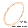 Elegant rose gold twisted bangle featuring a diamond-cut geometric texture and dimensions - Diamond Cut Texture (KB184165-KFC)