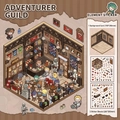 Adventurer Guild pixel art sticker set with 100+ elements and background card - Adventurer's Guild
