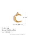 C-Shaped Crescent Moon Pendant - Gold