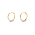 Sleek gold-plated stainless steel hoop earrings with polished finish and secure closure - 1.6*10mm / Gold