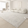 Modern light beige living room rug with abstract texture in a minimalist interior - 120×160cm / Camellia Gray