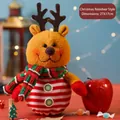 Plush Christmas reindeer gift bag in red and white stripes, 27x17cm festive doll - Cute Christmas Reindeer Doll