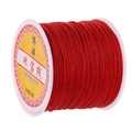 Bright red size 72 jade thread for jewelry making wound on a professional spool - Burgundy
