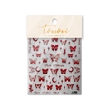 Dark Butterfly nail art stickers with red roses and crescent moons in TO-2695 style - Red Moon Butterfly - Deep Red (to2695)