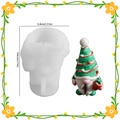 Silicone gnome mold and finished candle with 9.6cm height for Christmas DIY crafts - Santa Claus - Lantern Hat
