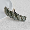 Retro geometric acetate spring hair clip with colorful woven texture and curved design - 29# Spring Clip (Retro Bamboo Woven)