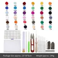 Kit per infeltrimento ad ago fai-da-te con 36 colori di lana e strumenti inclusi - 36 Colori 3g Lana + Borsa per Attrezzi
