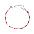 Bracelet 3mm Red & White
