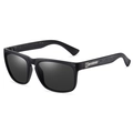 Classic black full-frame sunglasses with white paint splatter pattern and grey lenses - H1/Black Frame White Dots/Grey Lens