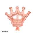Rose gold crown foil balloon with glitter finish for party decor, size 29x30cm - Mini Crown Rose Gold