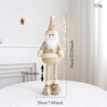 Dettaglio del Babbo Natale telescopico da 56cm in oro e bianco per decorazioni - Babbo Natale / Telescopico Oro