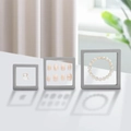 Three grey PE film suspension display boxes in different sizes for jewelry and badges - 7*7*2cm / Gray