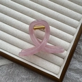 Pink jelly ribbon hair claw clip made of translucent resin with gold metal spring - 8cm Round Top / Jelly Pink