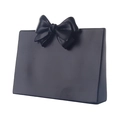 Creative black resin jewelry organizer stand in a stylish bow-tie handbag shape - Black