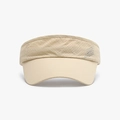 Breathable beige mesh visor hat with lightweight quick-dry fabric and athletic lettering - Khaki