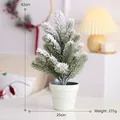 Frosted 42cm desktop Christmas tree with snow-flocked needles in a white pot - 42cm / Style F/Snow Flocked