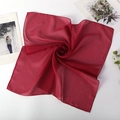 Solid red chiffon square scarf 65x65cm for dance and fashion styling accessories - Burgundy