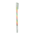 Rainbow spiral ink gel pen with transparent body and colorful gradient refills for journaling - Glitter Style - Pink+Yellow+Green