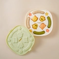 Schattige siliconen vorm voor kattenpoot babyvoeding worstjes en gestoomde cake - Groen