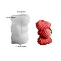 Stacked strawberry silicone mold for DIY candle making with precise dimensions - Stacked Strawberry