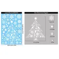 Stickers de fenêtre sapin de Noël et flocons de neige, modèle BQ476, taille 20x30cm - BQ476 Sapin de Noël