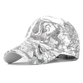 Cappellino da baseball tie-dye con motivi animali vintage su tela di cotone bianco - Regolabile / Nero Toile de Jouy