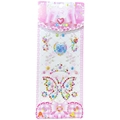 Colorful 3D acrylic crystal gemstone stickers with princess heart and crown designs - Heart & Large Butterfly / 8.5×21cm