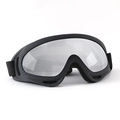 Gafas negras para perros con lentes plateadas reflectantes y correa elástica ajustable - Perros Pequeños y Medianos / Lente Plateada