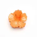 Gradient orange plumeria hair claw clip with glossy finish and floral petal design - Orange Core Flower [8cm Large]