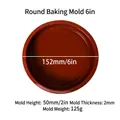 6 Zoll braune runde Silikon Backform 152x50mm flexible Kuchenform für hohe Hitze - Runde Kuchenform 6 Zoll Kaffeebraun