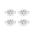 Polierte silberne Magnetverschlüsse für DIY Schmuckherstellung von Ketten und Armbändern - 7mm / Silber