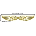 Detail showing golden glitter wing ornaments with specific dimensions of 11.8cm by 1.8cm - Gold Wings 50pcs Pack