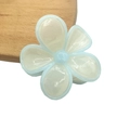 Translucent cream and blue floral hair claw clip in a sweet frangipani style - Stitched Flower Claw [Beige Blue]