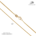 Minimalist 40cm golden 925 sterling silver thin chain necklace with spring clasp details - Diamond-cut Curb Chain 40CM / 925 Silver Yellow Gold Plated