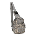 Tactical crossbody shoulder bag in digital camo pattern with MOLLE webbing and strap - ACU Digital Camouflage