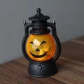 Vintage orange Halloween lantern with pumpkin face design and black accents - Pumpkin Smiling Face