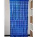 Dettaglio tenda laser blu con motivi a croce per decorazione sfondo festa disco - 1*2m Pezzo Singolo / Blu