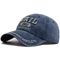 Gewaschene blaue VAIL Baseballkappe mit Vintage Colorado 1962 Stickerei und Schirm-Detail - Marineblau
