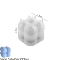 Stampo in silicone per candele a bolle fai-da-te con candela a sfera blu finita - Cubo di Sfere - Piccolo / Bianco Semitrasparente